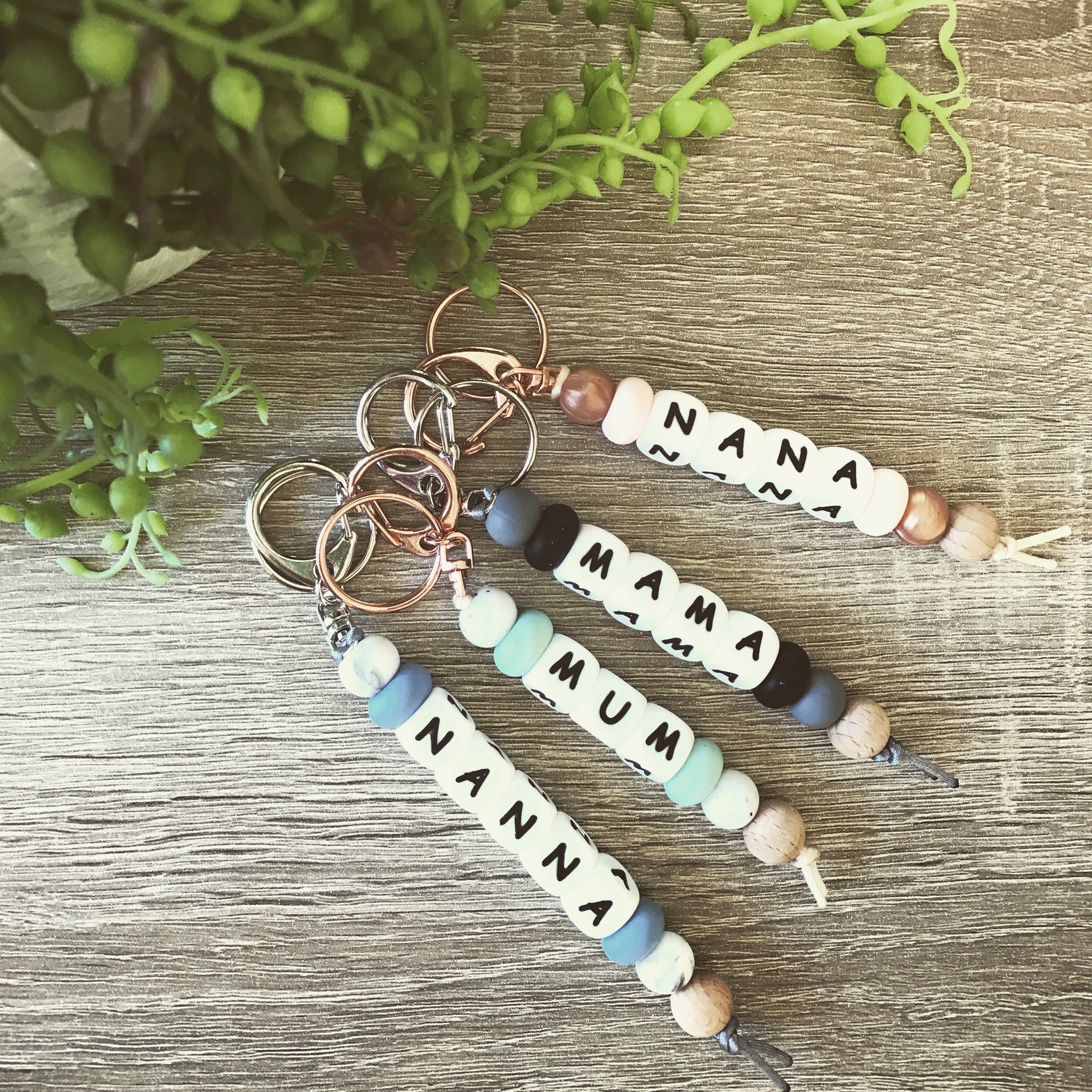 6 Beaded Keychain, Keyrings, Keychain,bag Tag, Handbag Keychain